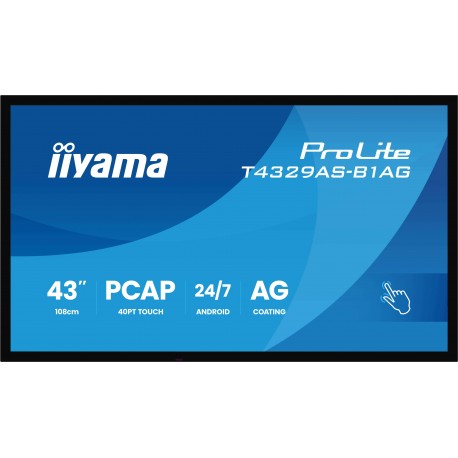 iiyama T4329AS-B1AG pantalla de señalización Panel plano interactivo 108 cm (42.5'')