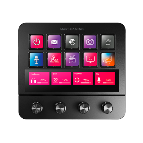 PLATAFORMA DE CONTROL MSD-PRO NEGRO MARS GAMING