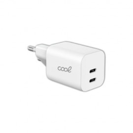 CARGADOR COOL DUAL USBC 35W ULTRA CARGA WHITE