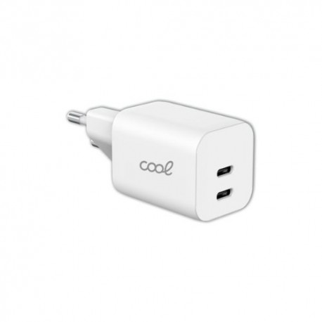CARGADOR COOL DUAL USBC 35W ULTRA CARGA WHITE