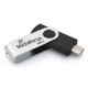 MediaRange MR1955 unidad flash USB 256 GB USB Tipo C 3.2 Gen 1 (3.1 Gen 1) Negro, Plata