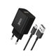 CARGADOR COOL MICRO USB 2.4 AMP BLACK  CABLE