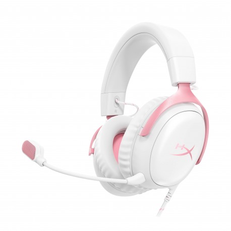 HyperX Cloud III - Auriculares gaming (blancos/rosas)