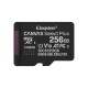 Kingston Technology 256GB microSDXC Canvas Select Plus Gen3 150MB/s A1 (Incluye adaptador de SD)