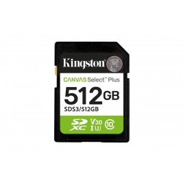 Kingston Technology 512 GB SDXC Canvas Select Plus Gen3 150 MB/s C10 UHS-I U3 V30