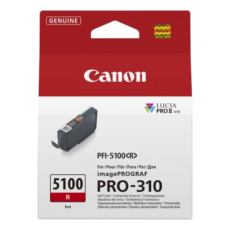 Canon PFI-5100 R cartucho de tinta 1 pieza(s) Original Rojo