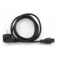Gembird PC-186-ML12-0.5M cable de transmisión Negro 0,5 m CEE 7/7 C5 acoplador