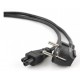 Gembird PC-186-ML12-0.5M cable de transmisión Negro 0,5 m CEE 7/7 C5 acoplador
