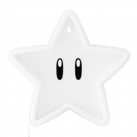 Luz neon pared paladone super mario bros super estrella