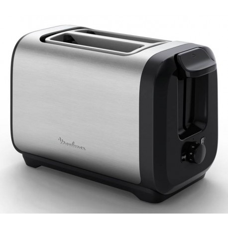 Moulinex LT5S0DE0 tostadora 7 2 rebanada(s) 1200 W Negro, Acero inoxidable
