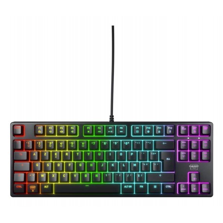 CHERRY K4V2 TKL teclado Juego USB AZERTY Francés Negro