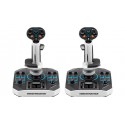 Sol-R 2 HOSAS Space Sim Duo Negro, Blanco USB Palanca de vuelo Analógico/Digital PC