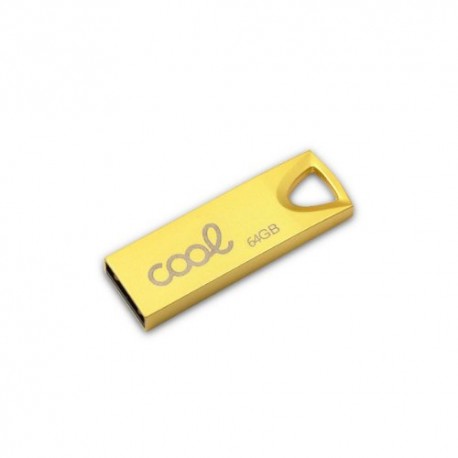 PENDRIVE 64GB USB 2.0 COOL METAL KEY DORADO
