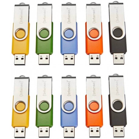 Intenso Basic Line unidad flash USB 4 GB USB tipo A 2.0 Negro, Azul, Verde, Naranja, Amarillo