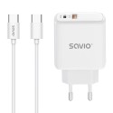 Savio LA-10 cargador de dispositivo móvil Teléfono móvil, Teléfono, Universal Blanco USB Carga rápida