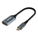 Savio AK-78 adaptador de cable de vídeo 0,015 m USB Tipo C HDMI Negro, Plata