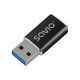 Savio AK-81 adaptador de cable de vídeo 0 m USB Tipo C USB tipo A Negro