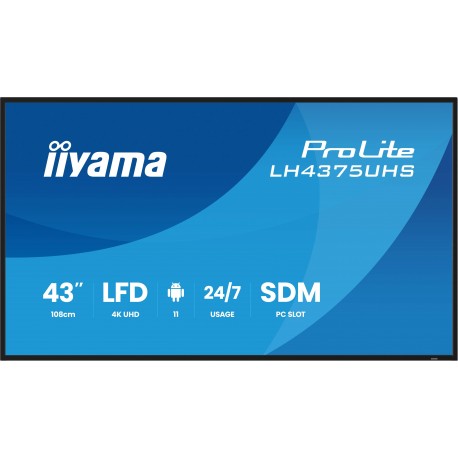 iiyama LH4375UHS-B2AG pantalla de señalización Pantalla plana para señalización digital