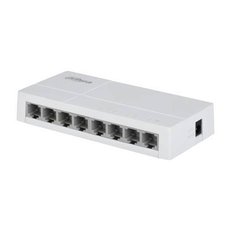 Dahua Technology PoE DH-SF1008 switch No administrado Fast Ethernet (10/100) Energía sobre Ethernet (PoE) Escritorio Gris claro