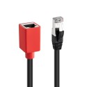 Lindy 60189 cable de red Negro, Rojo 0,2 m Cat6a