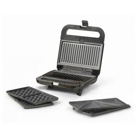 Ufesa 71408012 sandwichera 850 W Negro, Gris