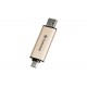 Transcend JetFlash 930C unidad flash USB 256 GB USB Type-A / USB Type-C 3.2 Gen 1 (3.1 Gen 1) Oro