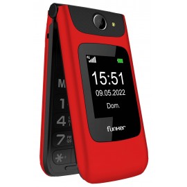 FUNKER - Funker FUNC200R teléfono móvil 6,1 cm (2.4'') 112 g Rojo Teléfono para personas mayores - func200r