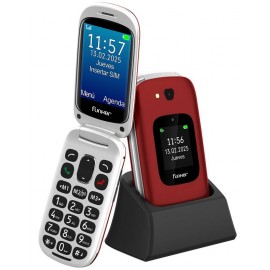 FUNKER - Funker E350 Max Audio 3 Plus 4G – Teléfono con tapa – Rojo - fune350r
