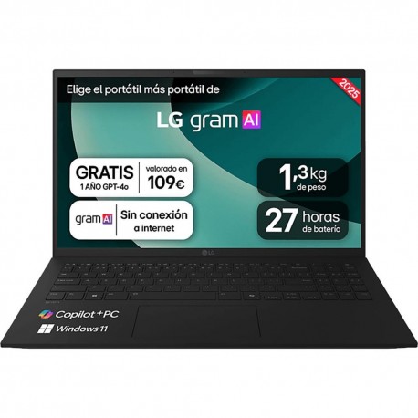 LG - Portatil lg 15z80t - g rai5 - 340 16gb ssd 1tb 15.6 pulgadas - 15Z80T-G.AS58B