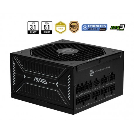 MSI MAG A850GLS PCIE5 unidad de fuente de alimentación 850 W 24-pin ATX ATX Negro