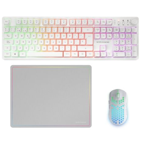 MARS GAMING - Pack Gaming Mars Gaming MCPWX/ Teclado Inalámbrico + Ratón Inalámbrico + Alfombrilla - MCPWXWES