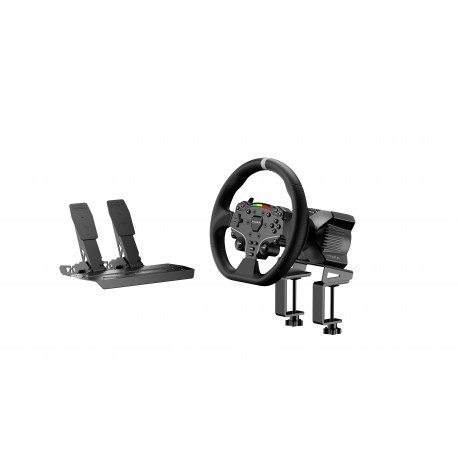 MOZA RACING - Moza Racing RS074 mando y volante Negro Bluetooth/USB Volante + Pedales Digital PC - RS074