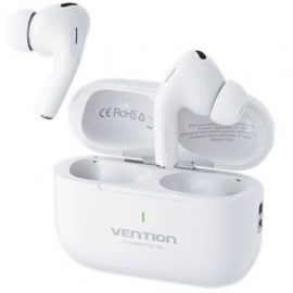 VENTION - Auriculares Bluetooth Vention Echo Lite E11 con estuche de carga/ Autonomía 6h/ Blancos - NBVW0