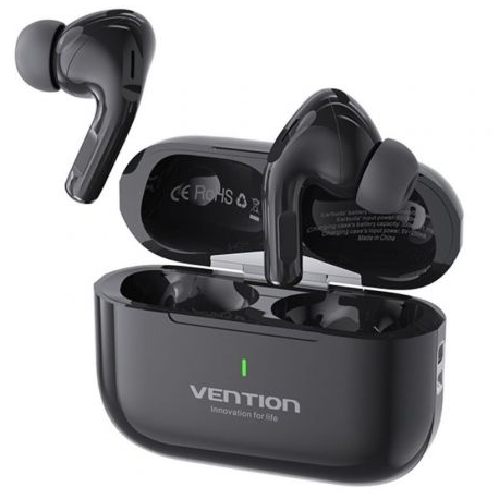 VENTION - Auriculares Bluetooth Vention Echo Lite E11 con estuche de carga/ Autonomía 6h/ Negros - NBVB0