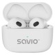 Savio TWS-01 PRO auriculares inalámbricos intrauditivos Bluetooth blanco