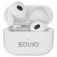 Savio TWS-01 PRO auriculares inalámbricos intrauditivos Bluetooth blanco
