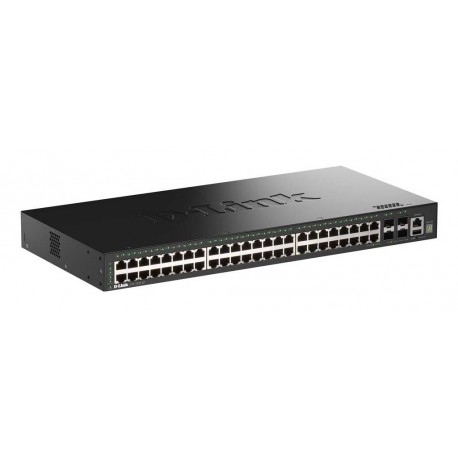 D-LINK - D-Link DGS-1530-52/E switch Gestionado L2 Gigabit Ethernet (10/100/1000) Negro - DGS-1530-52/E