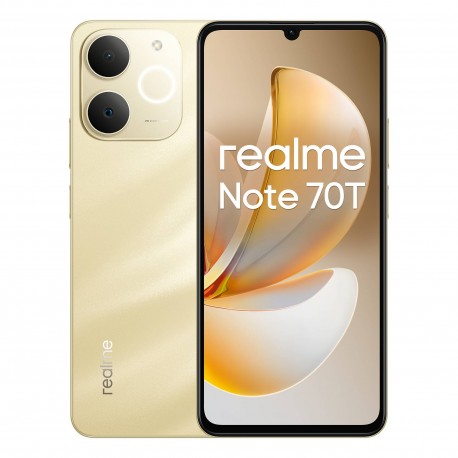 REALME - realme Note 70T 17,1 cm (6.74'') SIM doble Android 15 4G USB Tipo C 4 GB 128 GB 6000 mAh Oro - 6941764469655