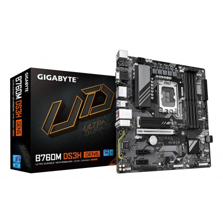 Gigabyte B760M DS3H Gen5 placa base para Intel Core 14ª generación DDR5