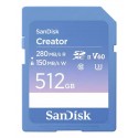 SANDISK - SanDisk Creator 512 GB SDXC UHS-II Clase 10 - sdsdxep-512g-gncis