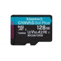 Kingston microSDXC 128GB Canvas Go Plus Gen4 U3 A2 sin adaptador
