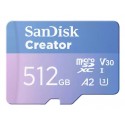 SANDISK - SanDisk Creator 512 GB MicroSDXC UHS-I Clase 10 - sdsqxav-512g-gn6ms
