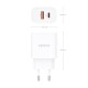 AISENS - AISENS Cargador GaN 30W, 1xUSB-C PD3.0 QC4.0, 1xUSB-A QC3.0, Blanco - A110-0952