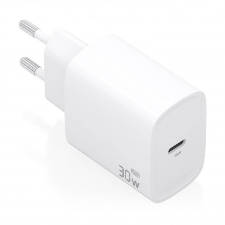 AISENS - AISENS Cargador GaN 30W, 1xUSB-C PD3.0, Blanco - A110-0950
