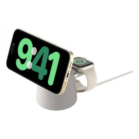 Belkin WIZ027VFH37 cargador inalámbrico rápido para móvil reloj auriculares beige