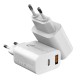 LEOTEC - Leotec CARGADOR UNIVERSAL 20W 1USB-C PD + 1USB-A BLANCO - lecsph20w2w2