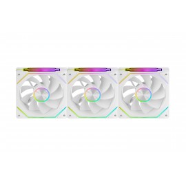 Mars Gaming MFLINKFINITYKIT2RW kit ventiladores blancos 12 cm para ordenador caja