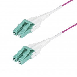 StarTech OM4RLCLC1M cable fibra óptica multimodo LC a LC UPC 1 metro violeta