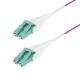 StarTech OM4RLCLC2M cable fibra óptica multimodo OM4 LC a LC UPC 2 m violeta 40G 100G Riser OFNR
