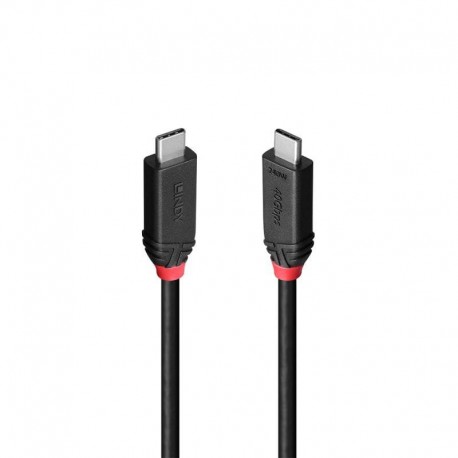 Lindy 37000 cable USB USB4 Gen 3x2 0,5 m USB C Negro